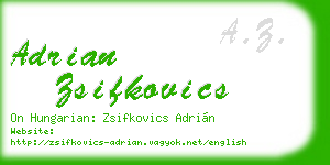 adrian zsifkovics business card