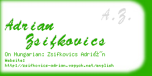 adrian zsifkovics business card